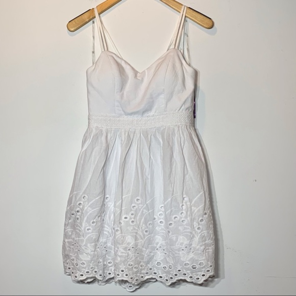 NWT Trixxi White Eyelet Lace 100% Cotton Dress‎
